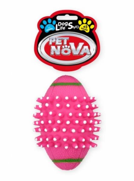 DOG LIFE STYLE Rugbyball 11 cm, rosa